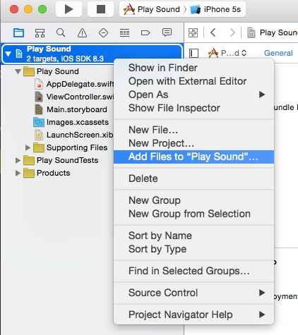 add sound file to project